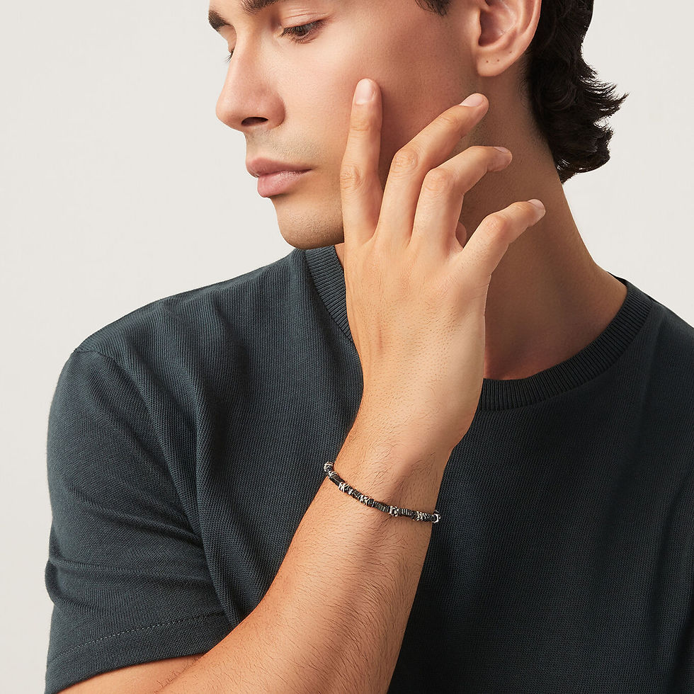 Braccialetto da uomo, maglia marina mini, elegante e raffinato