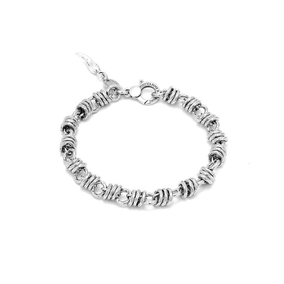 Braccialetto in argento, design intrecciato