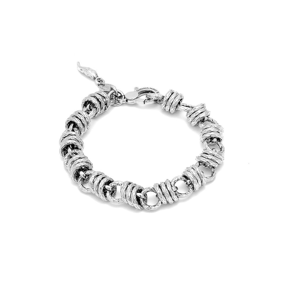 Braccialetto in argento, design intrecciato, Antica Gioielleria