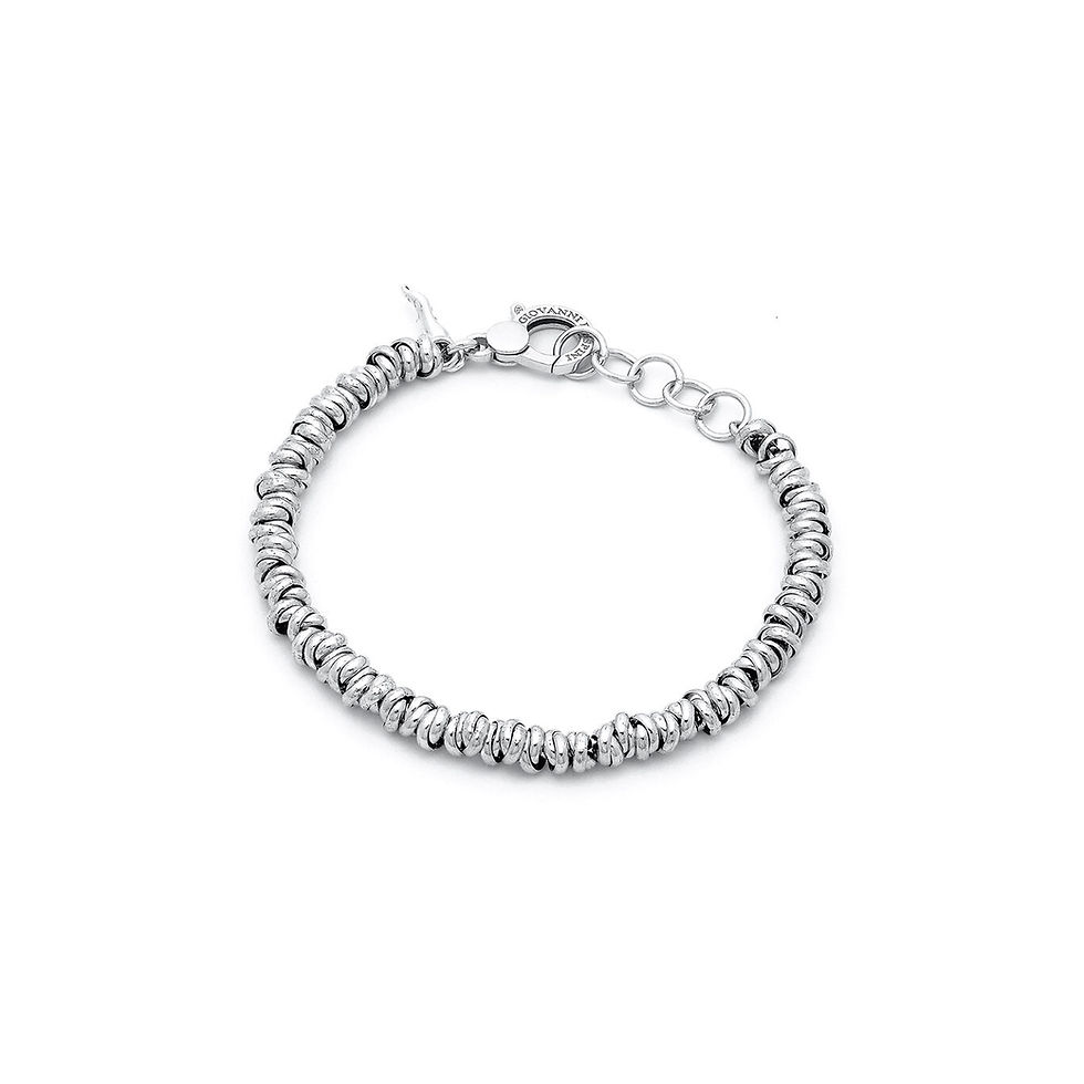 Braccialetto elegante in argento, design intrecciato