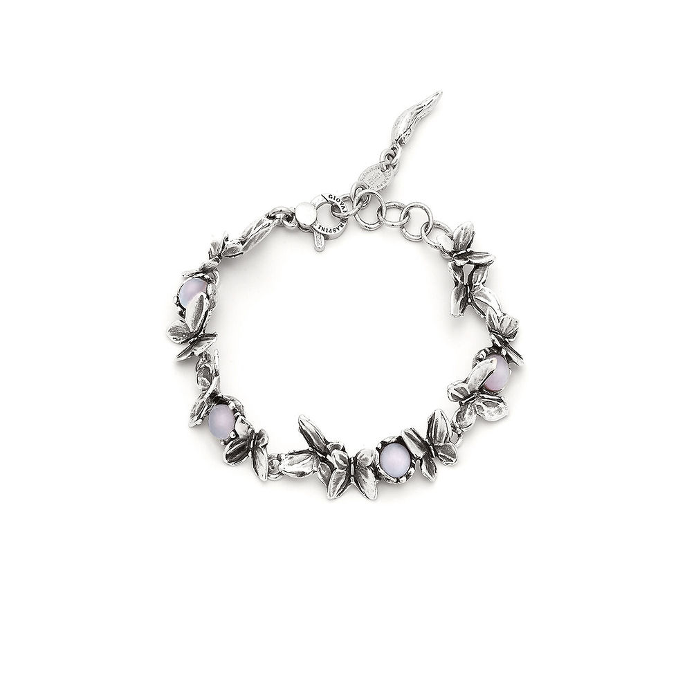 Braccialetto argento con cristalli