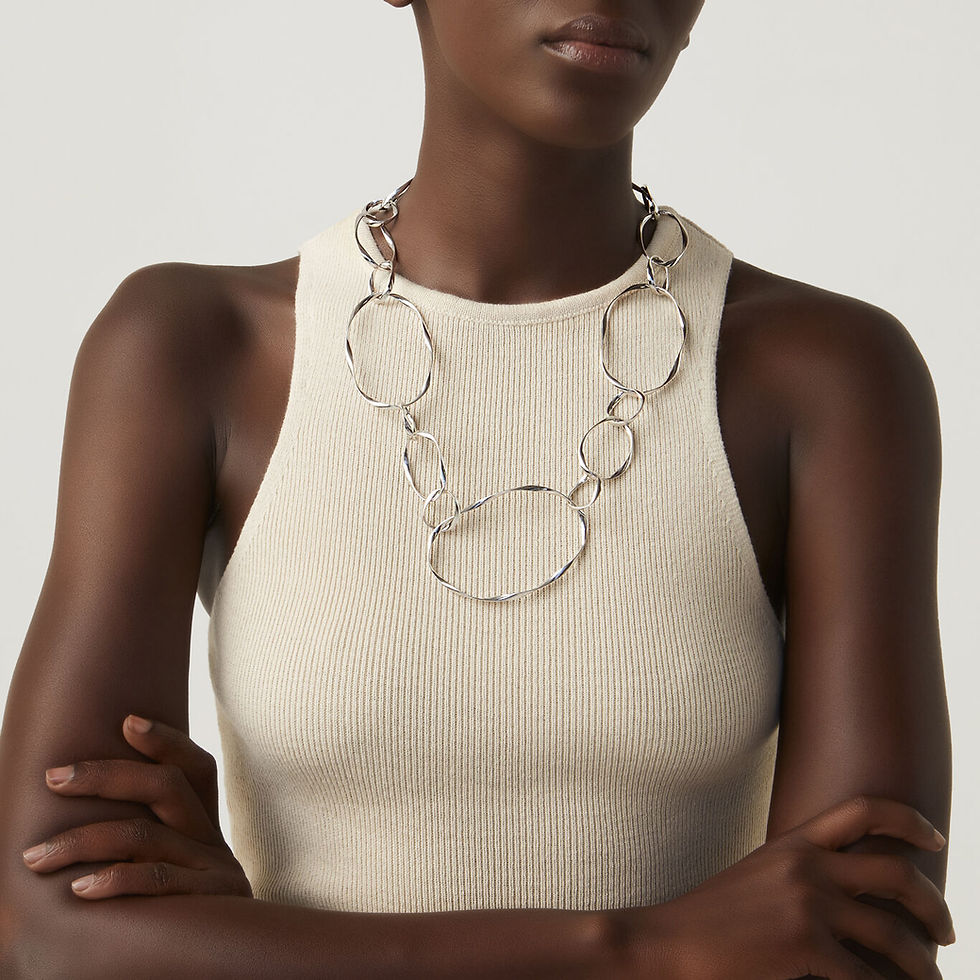 Collana a maglia grossa, design moderno