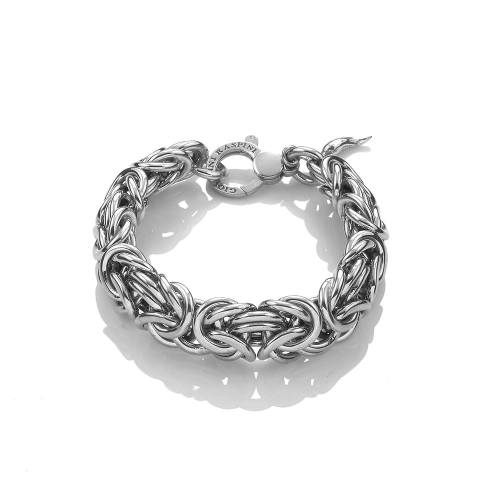 Braccialetto intrecciato in argento, design elegante