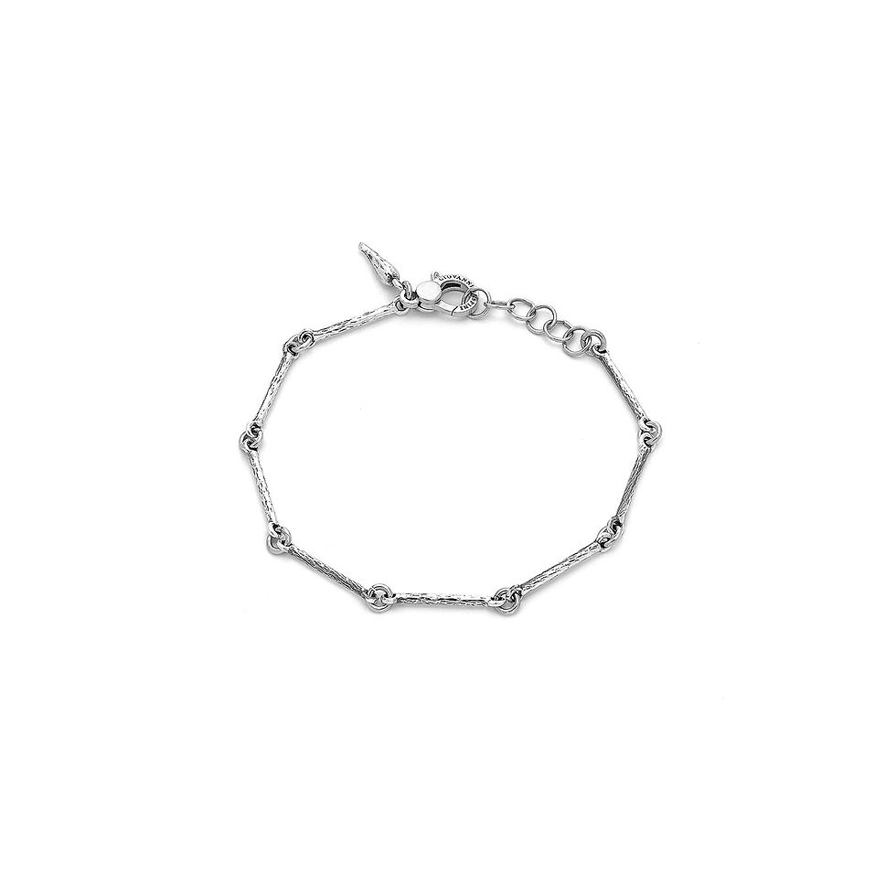 Braccialetto delicato in argento con cristalli