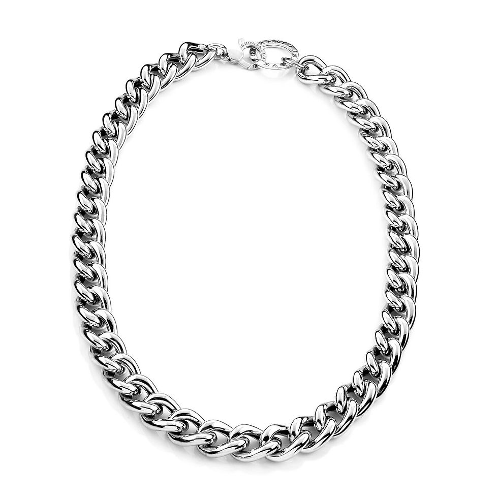 Miniatura: Collana a catena robusta in argento