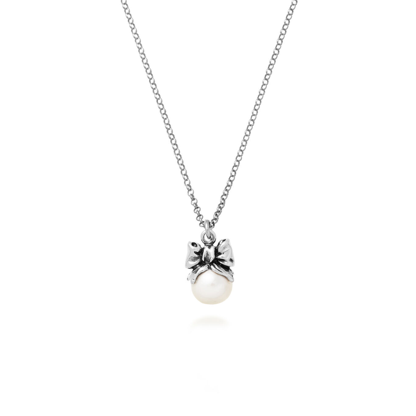 Collana con perla e fiocco: Elegante gioiello Antica Gioielleria