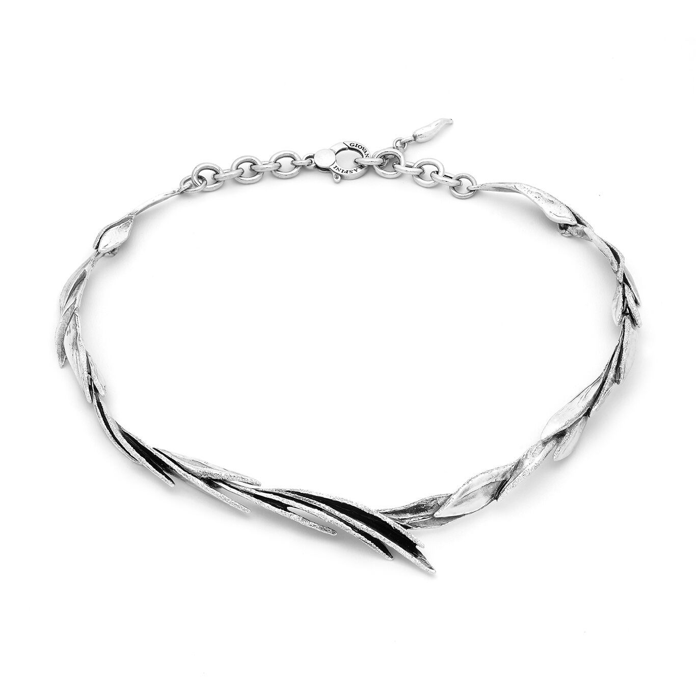 Collana DAFNE: elegante collana d'argento, design intrecciato