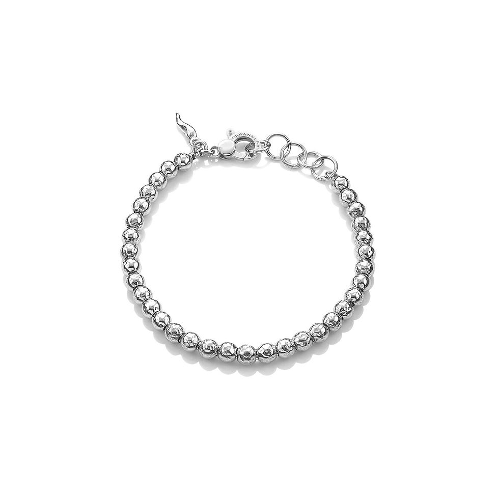 Braccialetto a perline, argento, Antica Gioielleria
