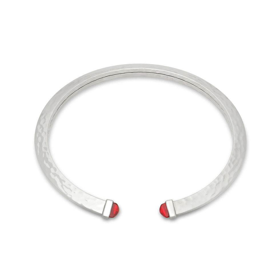 Bracciale in argento con corallo rosso
