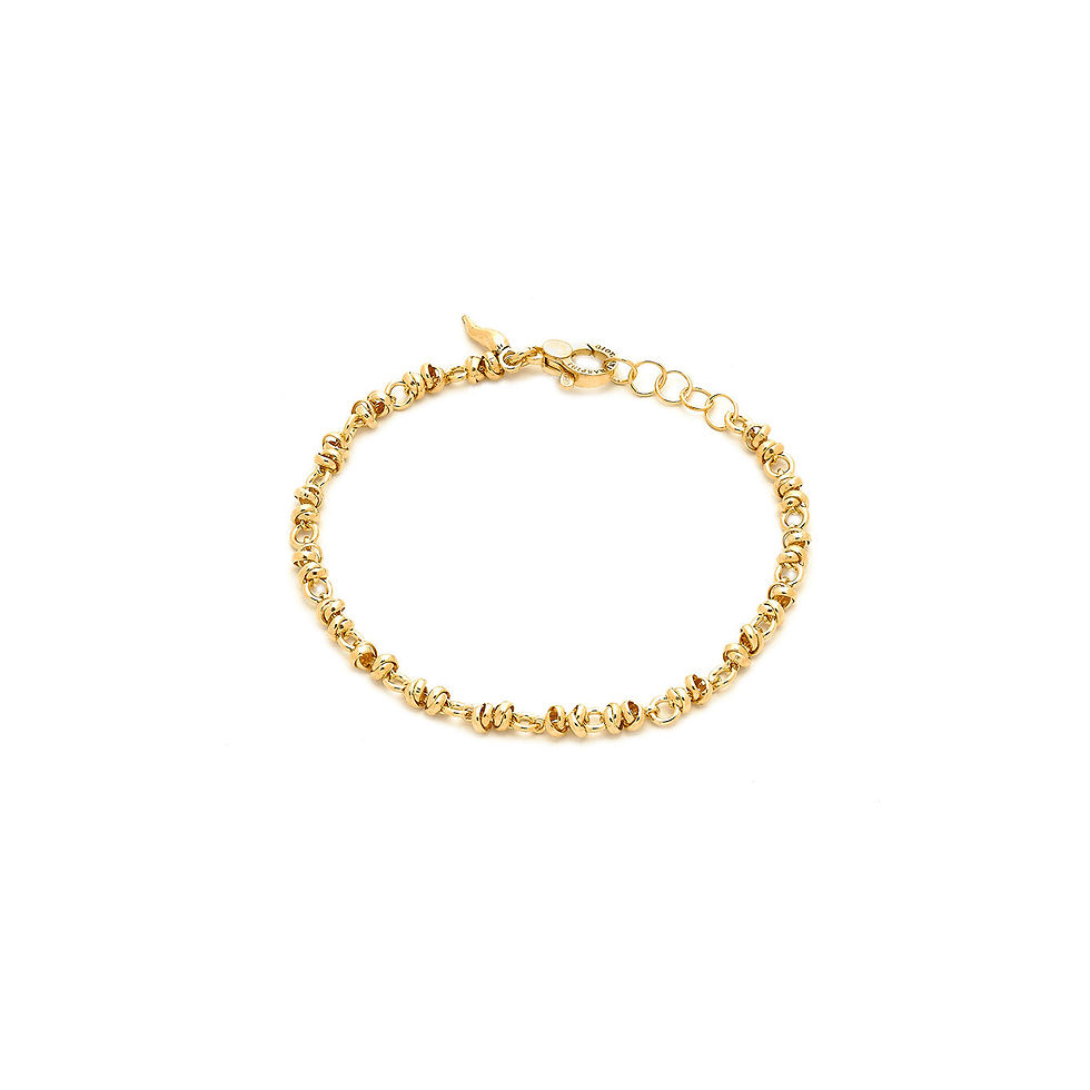Braccialetto oro, maglia intrecciata