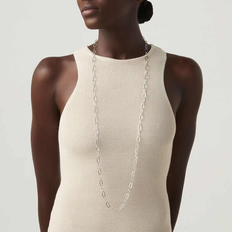 Collana lunga, modello Margherita Garden Double, gioiello elegante