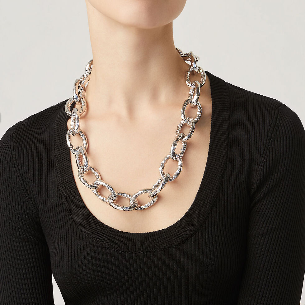 Miniatura: Collana a catena in argento, design massiccio