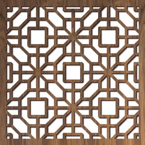 2x4 foot aluminum laser cut panel with geometrical shape