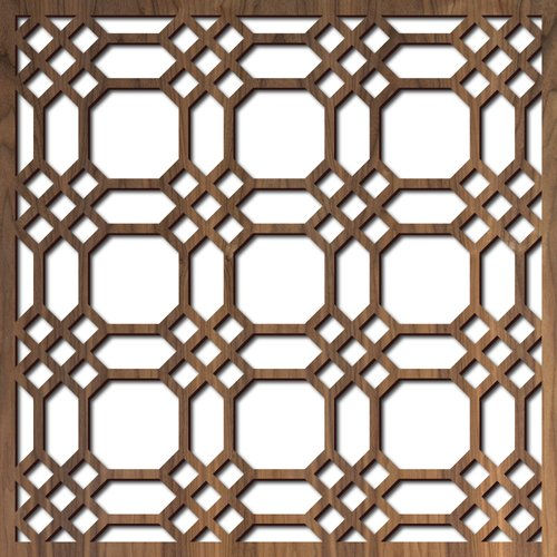 MS geometric lattice laser-cut panel