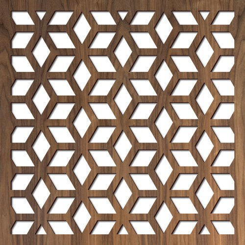 MS geometric lattice laser-cut panel