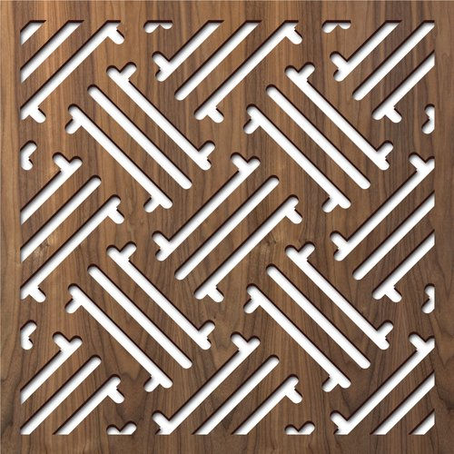 Laser cut aluminum piece
