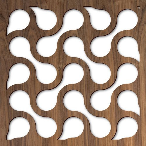 Laser cut metal patterns used in interior décor