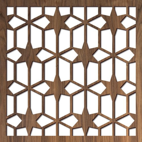 "Aluminum geometric laser-cut wall art panel for interior decor"