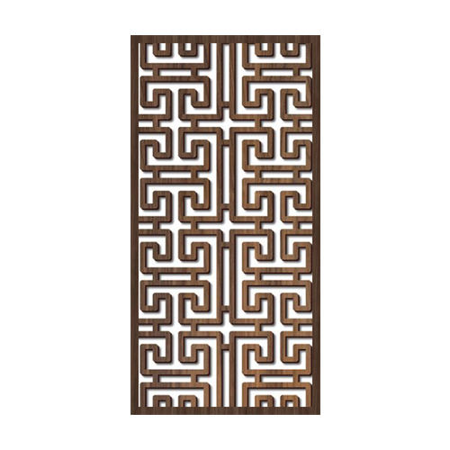 Thumbnail: "Mild steel geometric laser-cut panel for front gate infill"