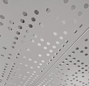 Perforated metal ceiling panel