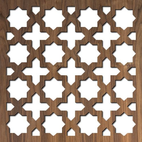 Geometrical design mild steel laser-cut panel for decorative partition walls