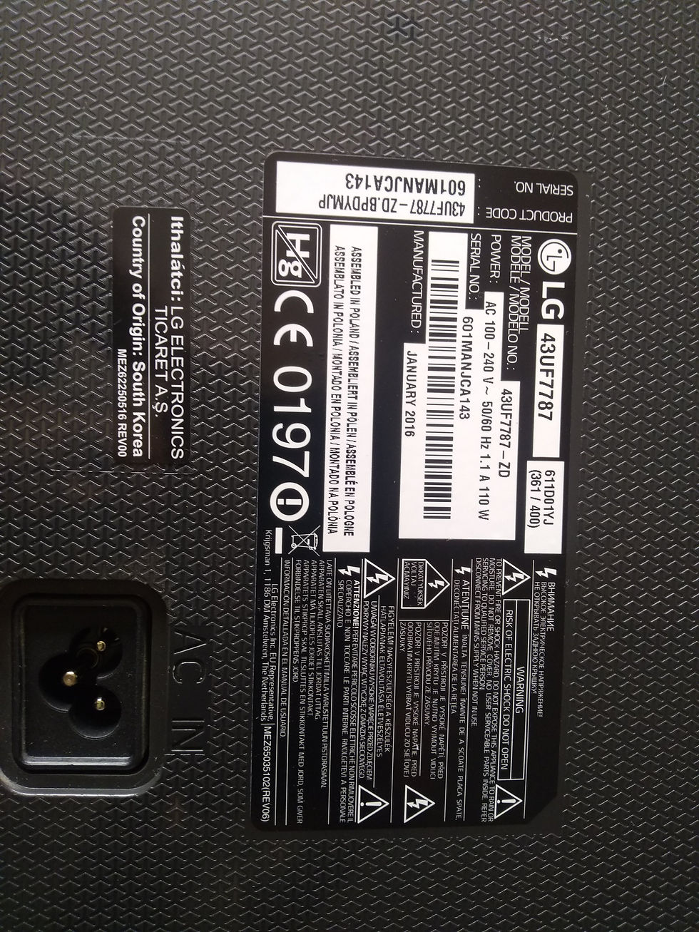 Küçük resim: EAX66205401 (1.7), EAY63748601, EAX66205401, LGP4043-15UL6, 43UF7787-ZD, POWER B