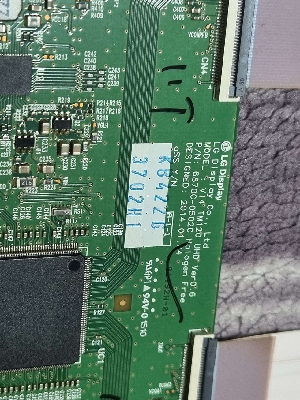 Küçük resim:  6870C-0502C, 3640F, 6871L-3640F, V14 TM120 UHD Ver0.6, LG 42UB820V, T CON Board