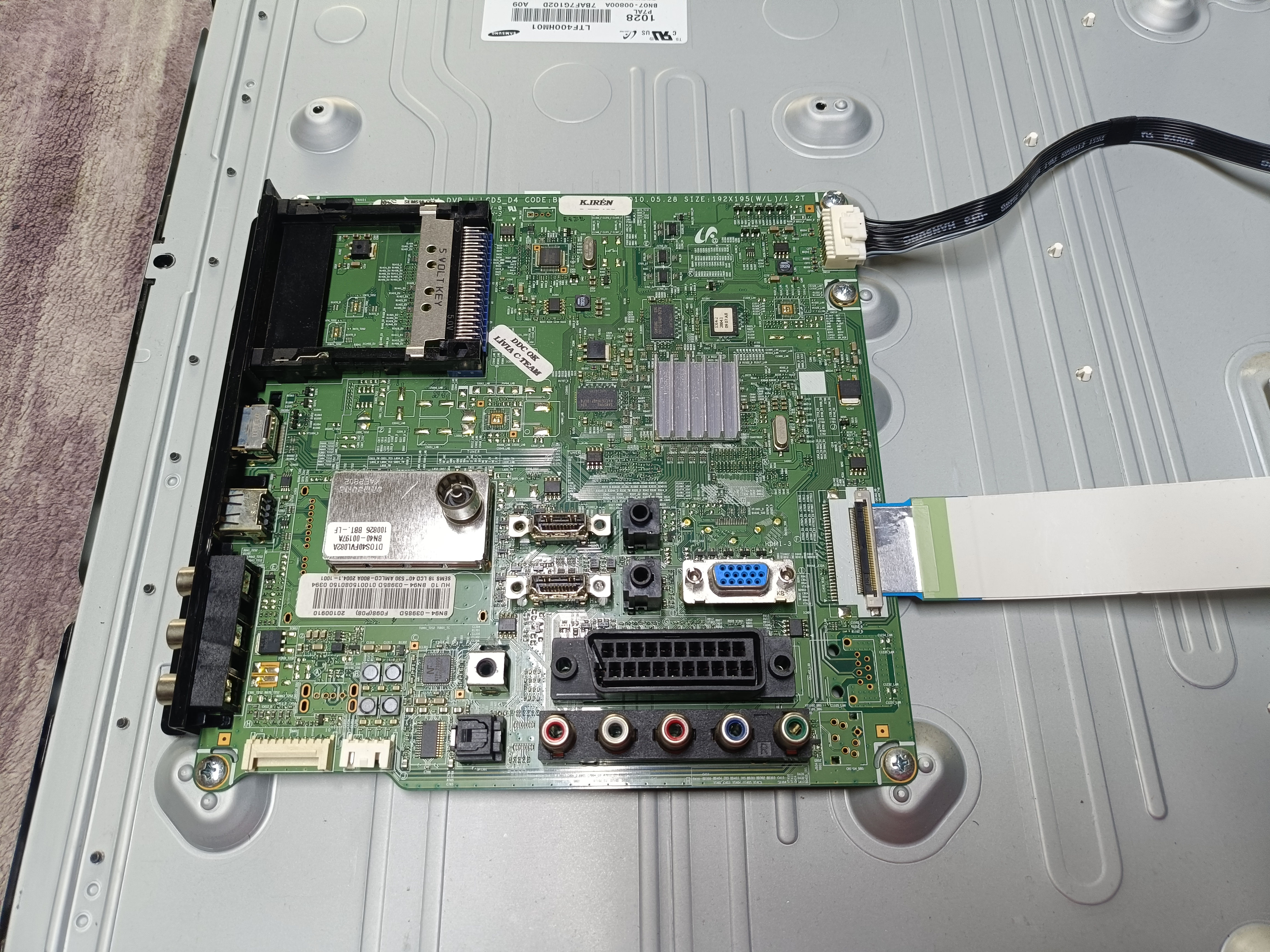 BN41-01536A, BN94-03985D, Samsung LE40C530, Main Board, Ana Kart, LTF400HM01, LJ