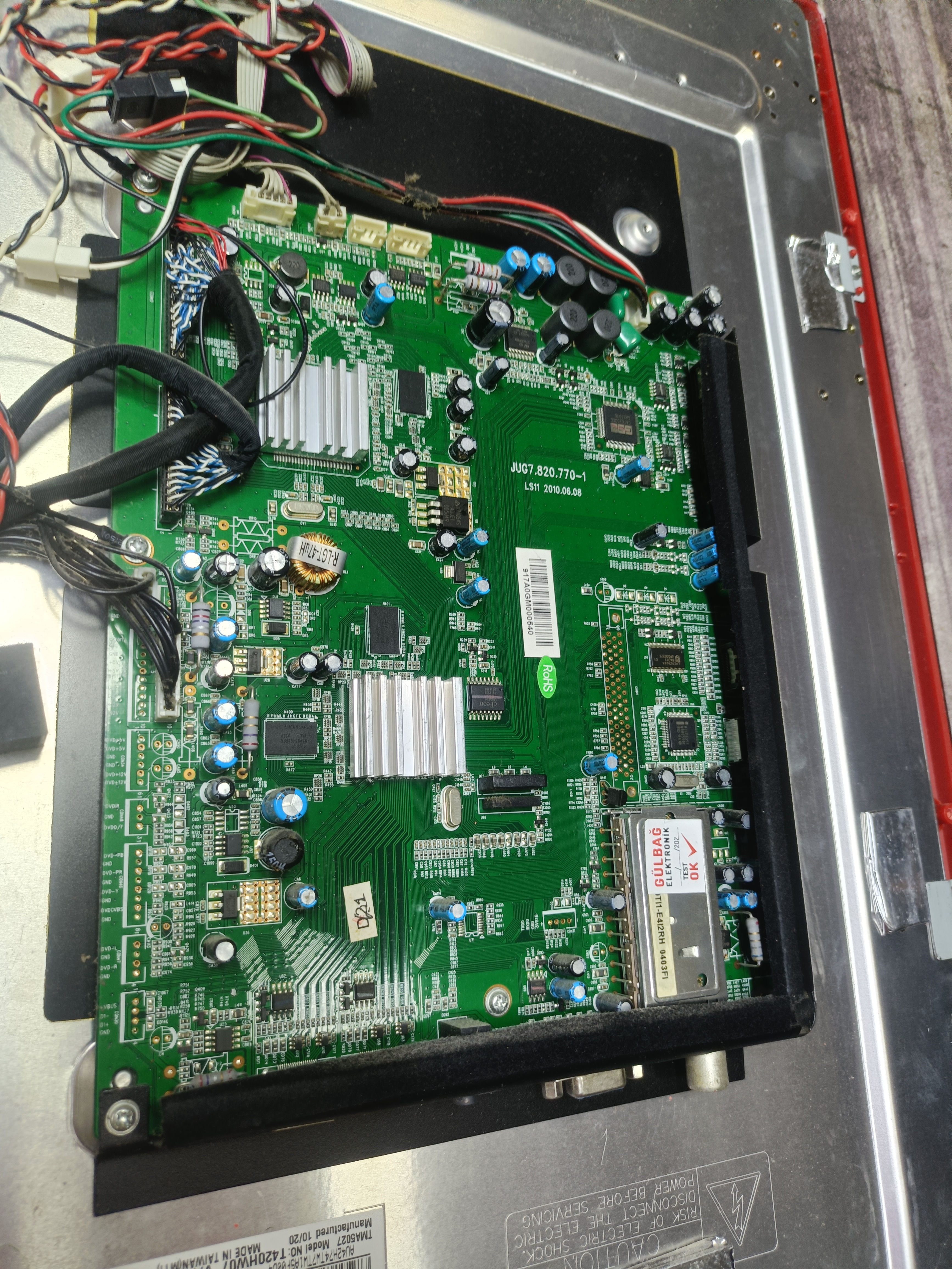 Jug7.820.770-1, pr 42led7, main board, ana kart, au ekran kullanılmıştır, Jug7.8