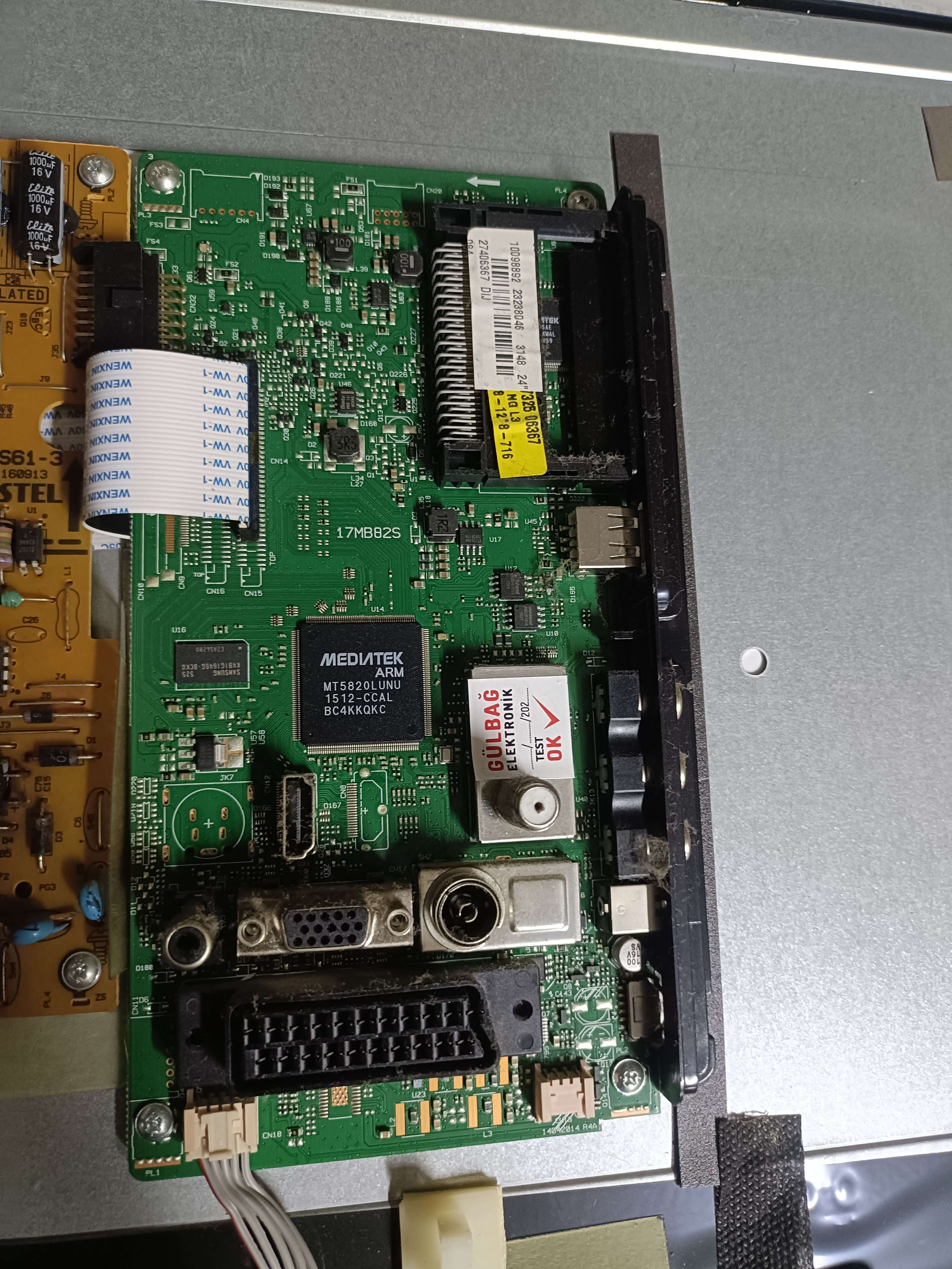 17MB82S, 23238046, 23237325, TVİSİON 24TE5000, Main Board, Ana Kart, VES236WNEC-