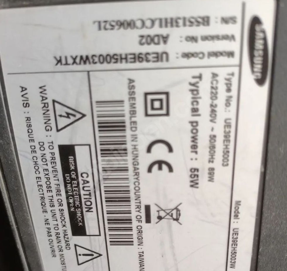 Küçük resim: BN44-00496B, PD40AVF_CDY, DE390BGA-C1, Samsung UE39FH5000F, Samsung UE39EH5003W
