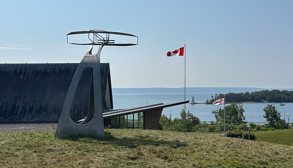 The massive Bras d'Or Lake behind the Alexander Graham Bell NHS