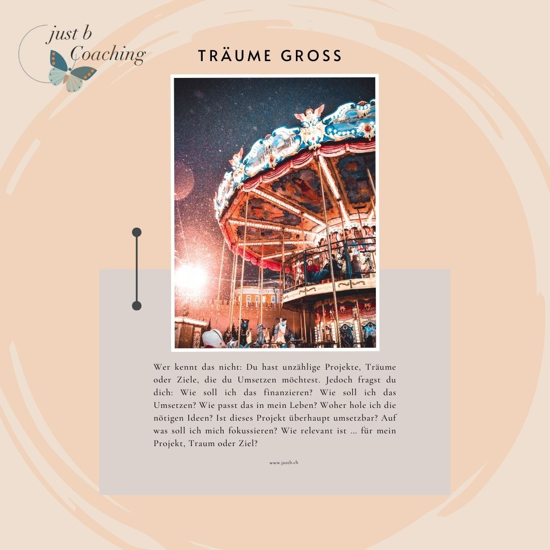 Coaching & Brainstorming mit Workbook - Träume Gross