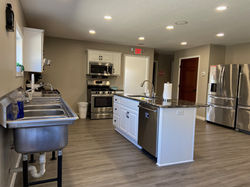 Large fully-stocked kitchen