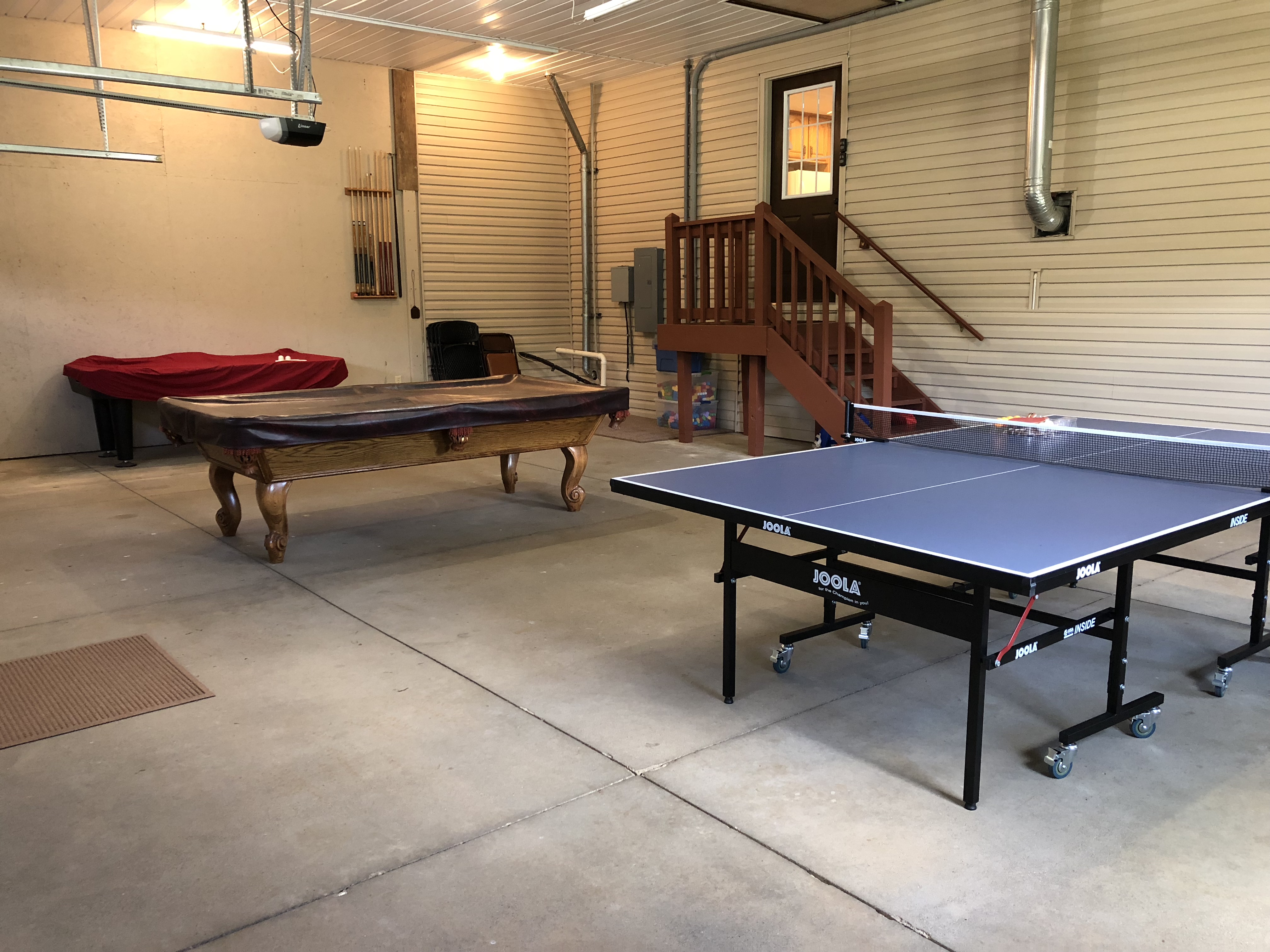 Rec room in garage