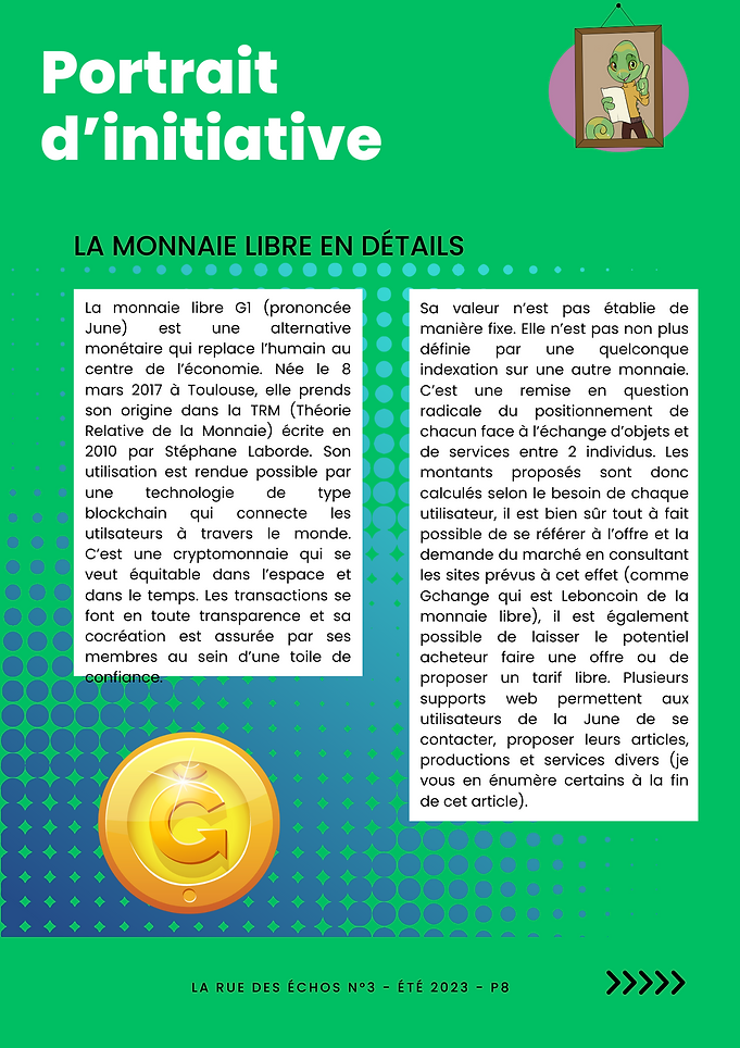 Article page 1 la monnaie libre en détails