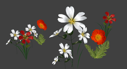 flowers rendered