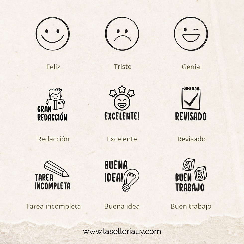 Miniatura: Sello Para Clases INDIVIDUAL chico - Varios diseños disponibles