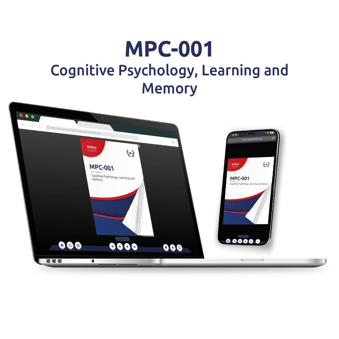 IGNOU Insight: Cognitive Psychology, Learning and Memory | MPC-001 | eBook