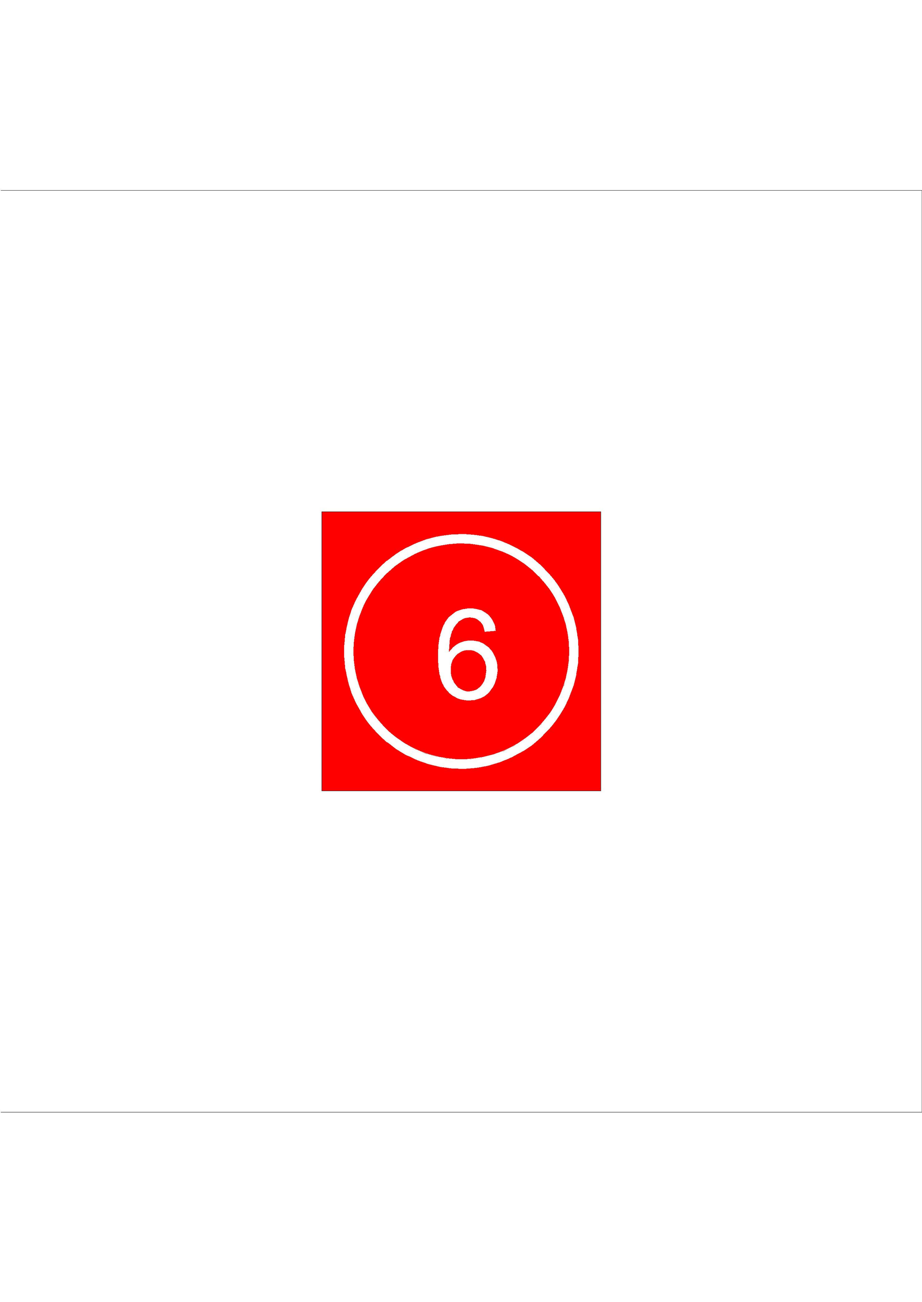 Rotulo N° 6 Circulo 15x15 mm (Rojo)