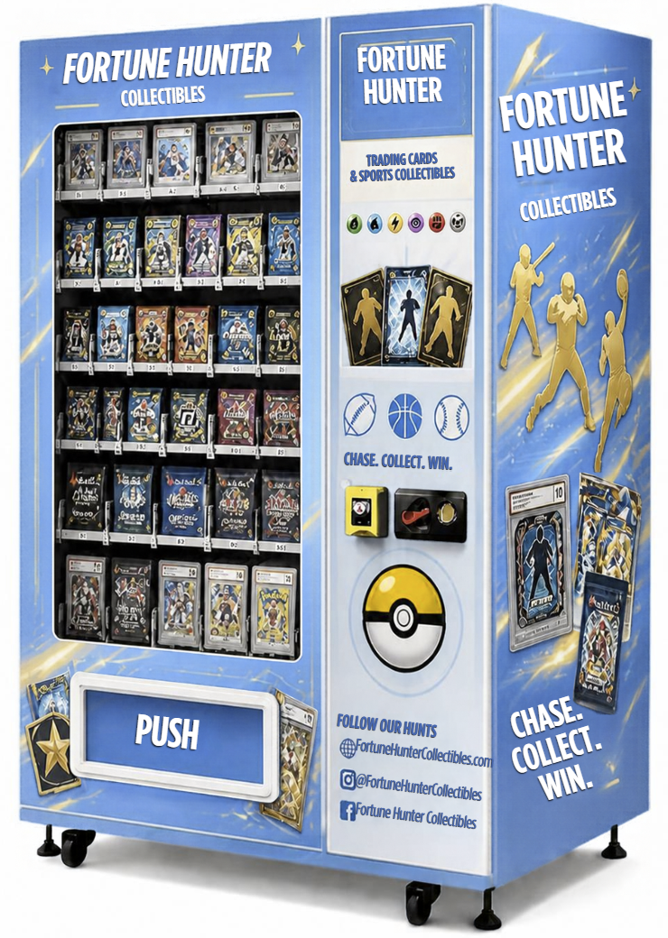 The Big Hunt: full-size glass-front Fortune Hunter vending machine