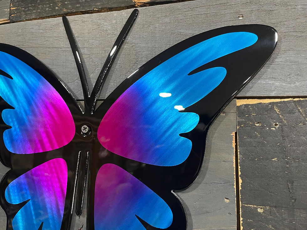 Thumbnail: Butterfly Metal Wall Art: Marine Grade Aluminum, Yard Decor, Outdoor Sign