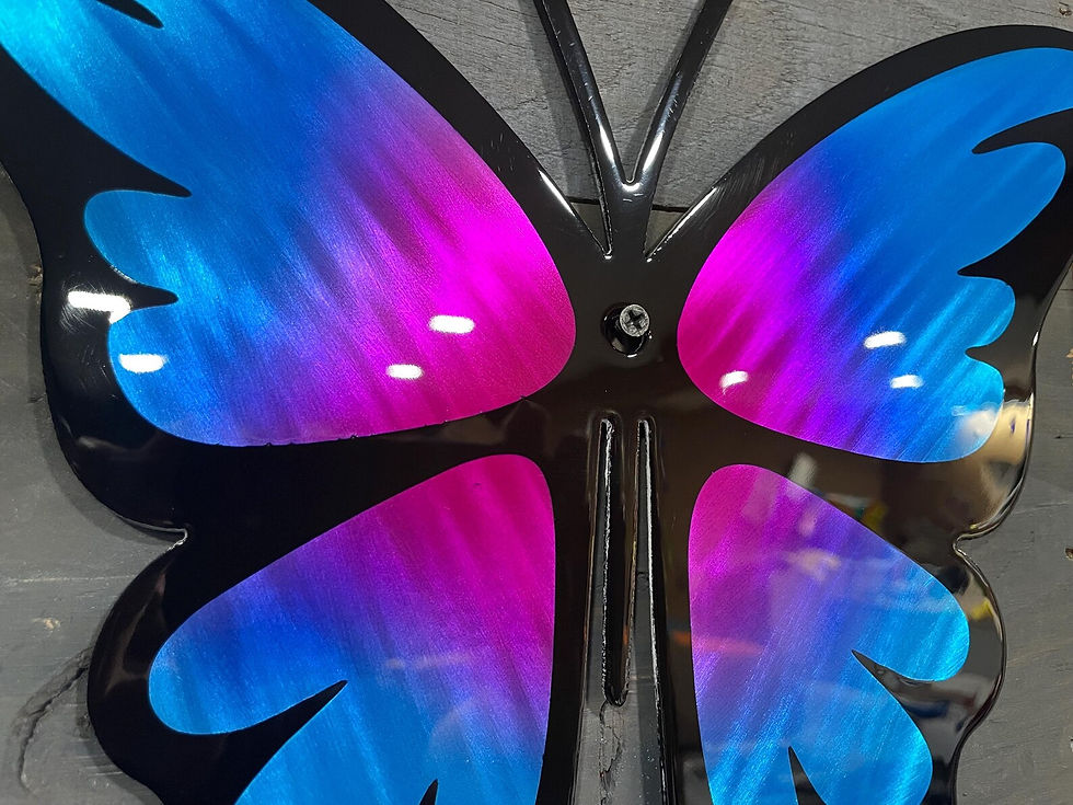 Thumbnail: Butterfly Metal Wall Art: Marine Grade Aluminum, Yard Decor, Outdoor Sign