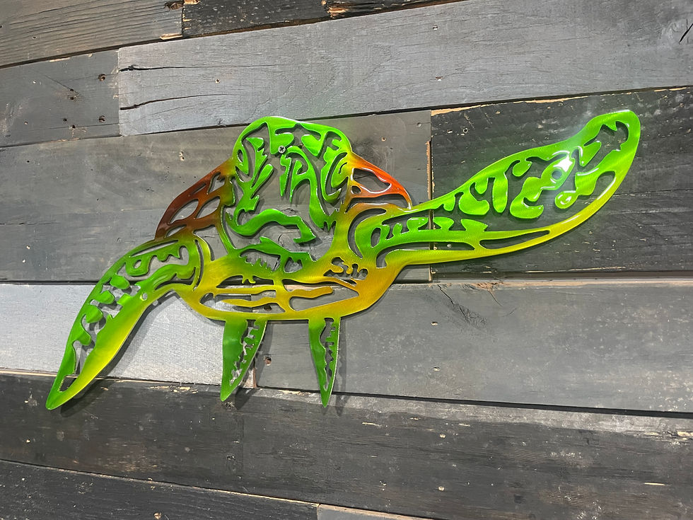 Thumbnail: Sea Turtle Metal Wall Art: Marine Grade Aluminum