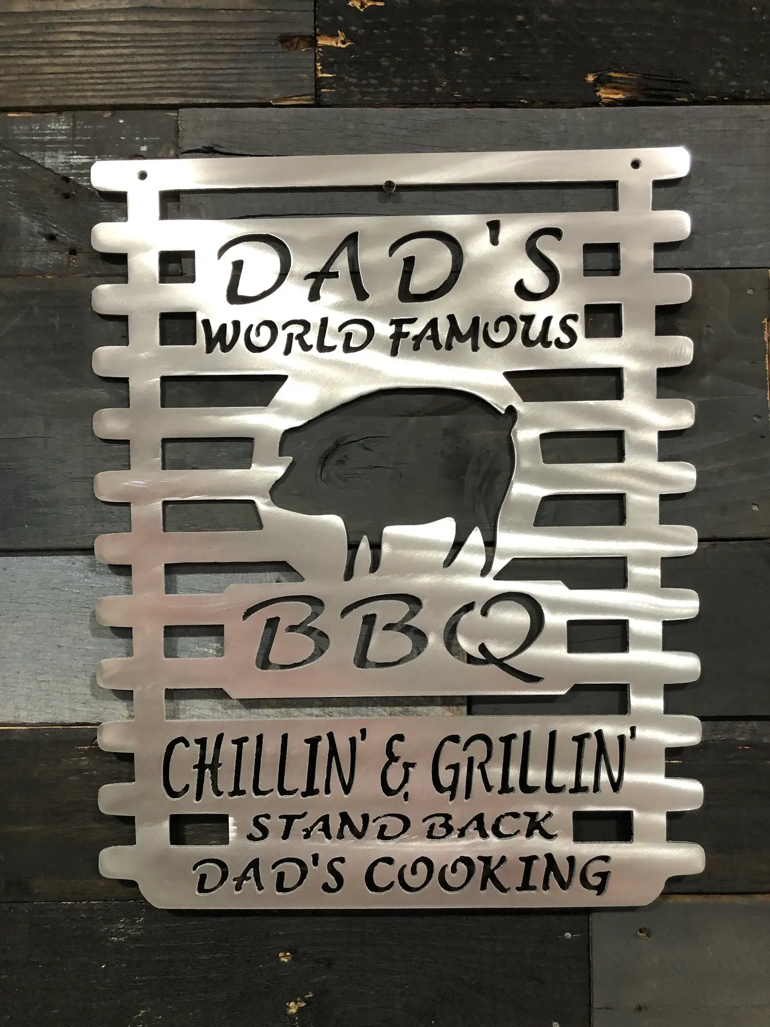 Dad's BBQ Sign, Chillin & Grillin Sign