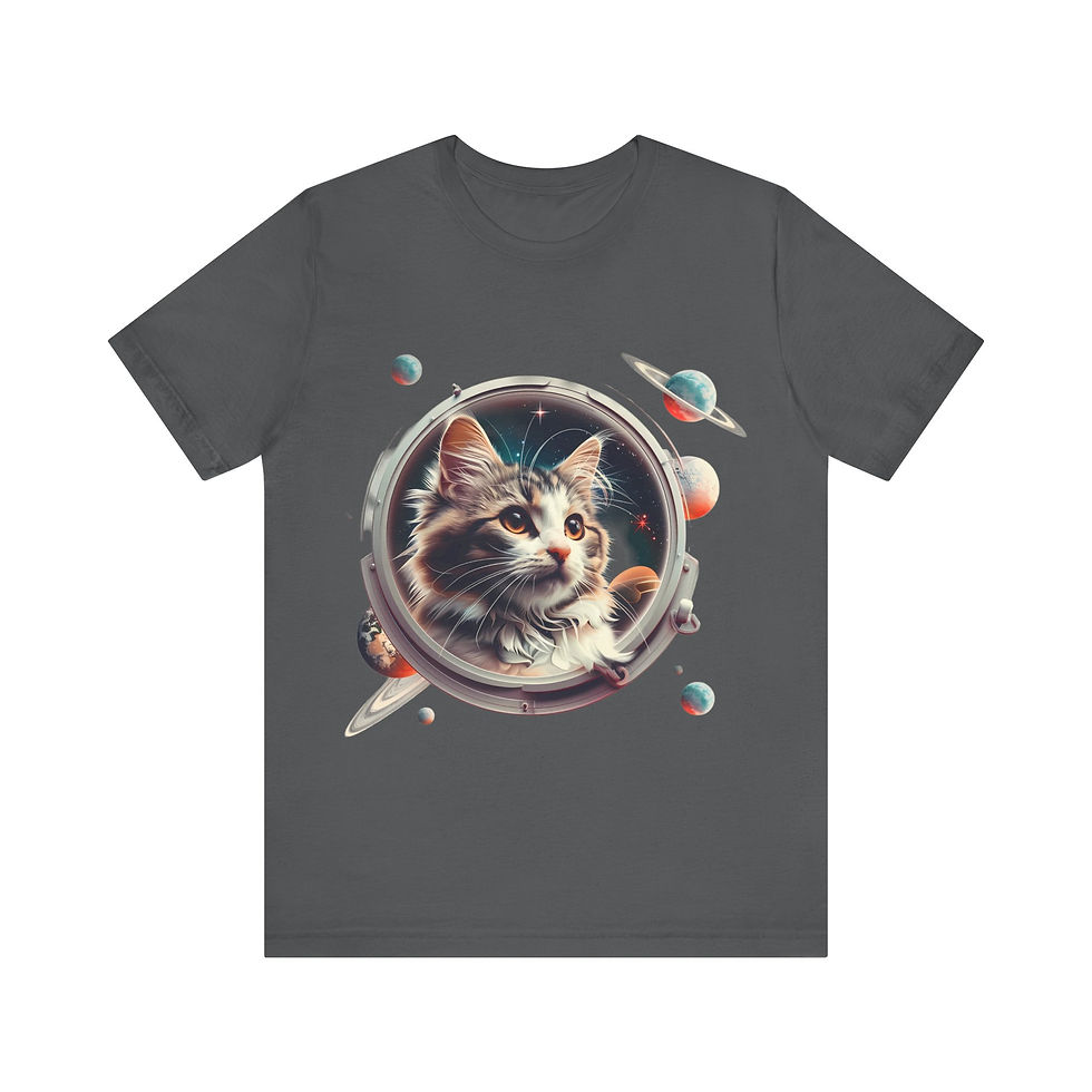 Astronaut Space Galaxy Stars Planet Cat Tee Shirt