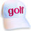 Thumbnail: Women's Golf Hat White + Pink Ballcap