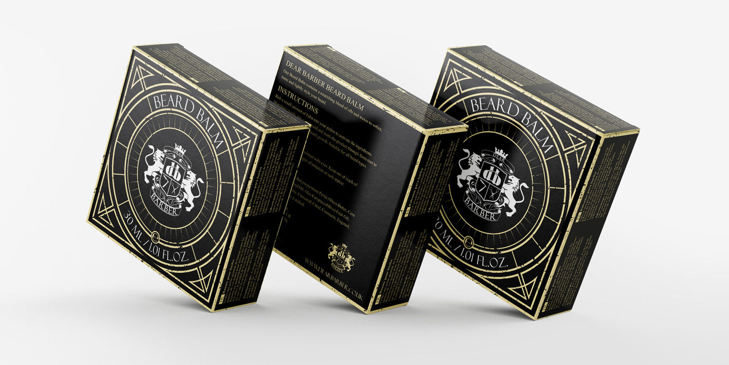 Dear Barber Beard Balm Packaging Design