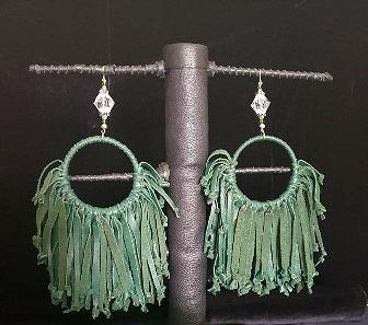 Genuine Leather Fringe Earrings
