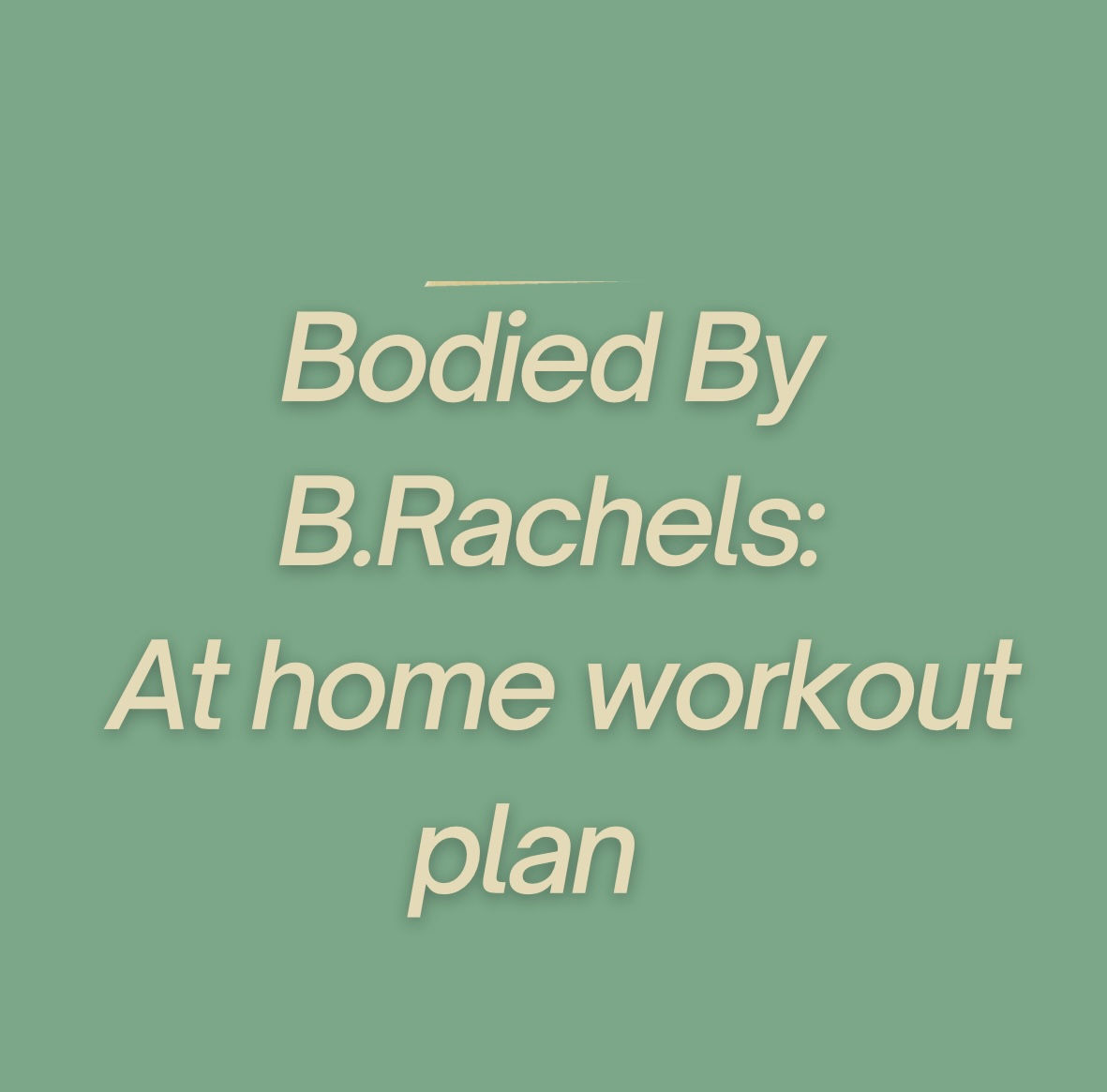 Get active: At Home Plan